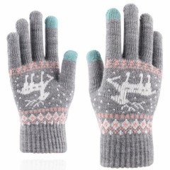 Manusi TouchScreen Arpex Raindeer Woolen ST0002 - Gri