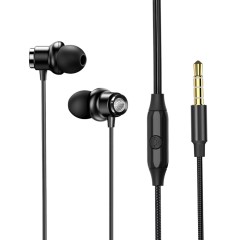 Casti cu fir in-ear Yesido, stereo, microfon, Jack 3.5mm, 1.2m, YH-31 - Negru