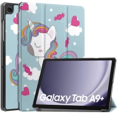Husa pentru Samsung Galaxy Tab A9 Plus - Techsuit FoldPro - Rose Gold Unicorn 