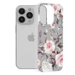 Husa pentru iPhone 14 Pro - Techsuit Marble Series - Gri