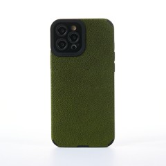 Husa iPhone 12 Pro Max Casey Studios Grained Leather - Verde