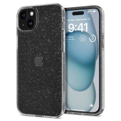 Huse pentru iPhone 15 - Spigen Liquid Crystal Glitter - Crystal Quartz