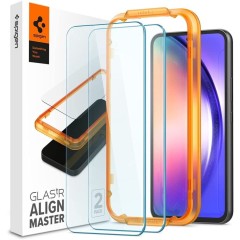 Folie pentru Samsung Galaxy A54 (set 2) - Spigen Glas.tR Align Master - transparenta