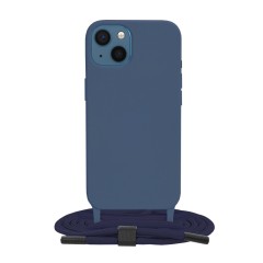 Husa pentru iPhone 13 - Techsuit Crossbody Lanyard - Albastru
