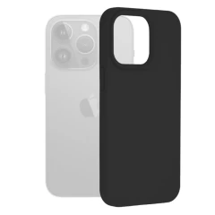 Husa pentru iPhone 15 Pro Max - Techsuit Soft Edge Silicone - Black Negru