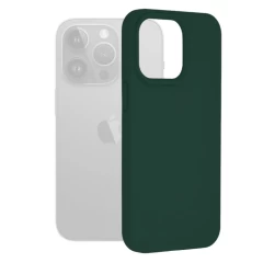 Husa pentru iPhone 15 Pro Max - Techsuit Soft Edge Silicone - Black Verde 