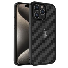 Husa pentru iPhone 15 Pro - Techsuit Carbon Fuse - Black