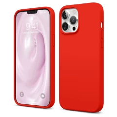 Husa iPhone 13 Pro Casey Studios Premium Soft Silicone - Emerald Red 