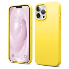Husa iPhone 13 Pro Casey Studios Premium Soft Silicone - Emerald Yellow 