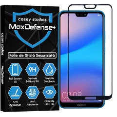 Folie Sticla CASEY STUDIOS compatibila cu Huawei P20 Lite 2019 / P40 Lite / P40 Lite E / Y7p, Full Glue, Duritate Militara, Ultra HD, Anti Zgarieturi, Anti Amprente, Anti Socuri, Margini Negre