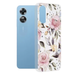 Husa pentru Oppo A17 - Techsuit Marble Series - Mary Berry Nude Alb 