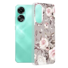 Husa pentru Oppo A78 4G - Techsuit Marble Series - Mary Berry Nude Gri 