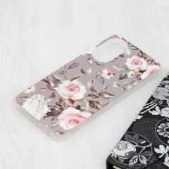 Husa pentru Oppo A78 4G - Techsuit Marble Series - Bloom of Ruth Gray Gri