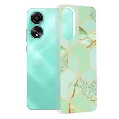 Husa pentru Oppo A78 4G - Techsuit Marble Series - Mary Berry Nude Verde 
