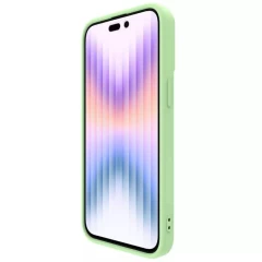 Husa pentru iPhone 15 Pro Max - Nillkin CamShield Silky MagSafe Silicone - Mint Green Verde