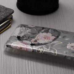 Husa pentru Samsung Galaxy A15 4G / A15 5G - Techsuit Marble Series - Bloom of Ruth Gray Gri