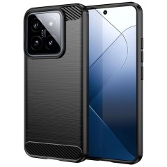 Husa pentru Xiaomi 14 - Techsuit Carbon Silicone - Black