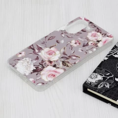 Husa pentru Xiaomi Redmi 13C 4G / Poco C65 - Techsuit Marble Series - Bloom of Ruth Gray Gri
