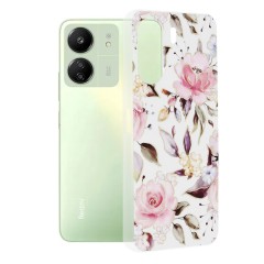 Husa pentru Xiaomi Redmi 13C 4G / Poco C65 - Techsuit Marble Series - Chloe White