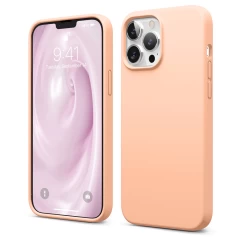 Husa iPhone 13 Pro Max Casey Studios Premium Soft Silicone - Nectarine Pink Sand 