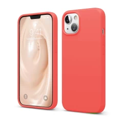 Husa iPhone 13 Mini Casey Studios Premium Soft Silicone - Orange Flamingo 