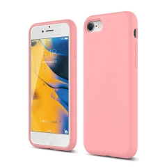Husa iPhone 7/8/SE2 Casey Studios Premium Soft Silicone - Nectarine Roz 