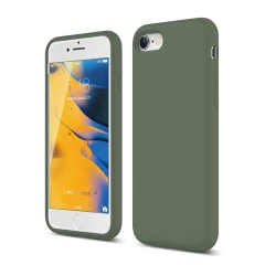Husa iPhone 7/8/SE2 Casey Studios Premium Soft Silicone - Nectarine Webster Green 