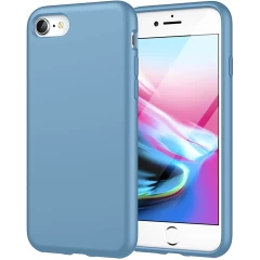 Husa iPhone 7/8/SE2 Casey Studios Premium Soft Silicone - Negru Lilac 