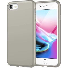 Husa iPhone 7/8/SE2 Casey Studios Premium Soft Silicone - Negru Gray 