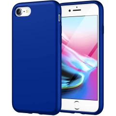 Husa iPhone 7/8/SE2 Casey Studios Premium Soft Silicone - Negru Dark Blue 