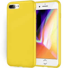 Husa iPhone 7 Plus/8 Plus Casey Studios Premium Soft Silicone - Nectarine Yellow 