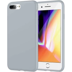 Husa iPhone 7 Plus/8 Plus Casey Studios Premium Soft Silicone - Nectarine Light Gray 