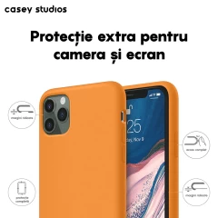 Husa iPhone 11 Pro Max Casey Studios Premium Soft Silicone - Nectarine Nectarine