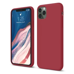 Husa iPhone 11 Pro Max Casey Studios Premium Soft Silicone - Nectarine Burgundy 