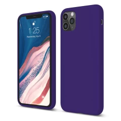 Husa iPhone 11 Pro Max Casey Studios Premium Soft Silicone - Nectarine Purple 