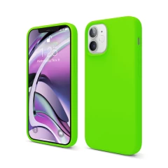 Husa iPhone 12 Mini Casey Studios Premium Soft Silicone Neon Green 