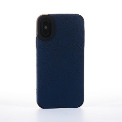 Husa iPhone X/XS Casey Studios Grained Leather - Albastru