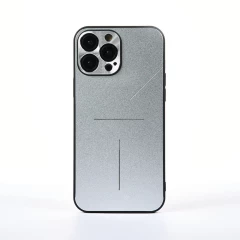 Husa iPhone 13 Pro Max Casey Studios Metalines - Roz Silver 