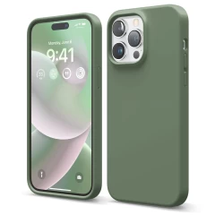 Husa iPhone 14 Pro Max Casey Studios Premium Soft Silicone Webster Green 