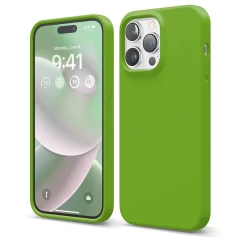 Husa iPhone 14 Pro Max Casey Studios Premium Soft Silicone Acid Green 