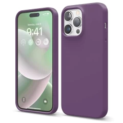 Husa iPhone 14 Pro Max Casey Studios Premium Soft Silicone Light Purple 