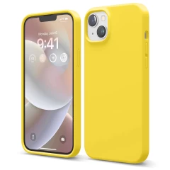 Husa iPhone 14 Casey Studios Premium Soft Silicone Yellow 