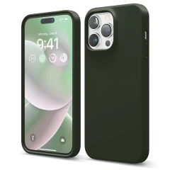 Husa iPhone 14 Casey Studios Premium Soft Silicone Dark Marine Green 