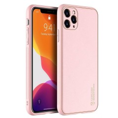 Husa iPhone 12 Pro Max Dux Ducis Yolo din TPU si PU leather - Roz