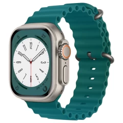 Curea pentru Apple Watch 1/2/3/4/5/6/7/8/SE/SE 2 (38/40/41mm) - Techsuit Watchband (W038) - Verde Verde