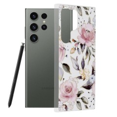 Husa pentru Samsung Galaxy S23 Ultra - Techsuit Marble Series - Alb