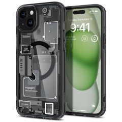 Husa pentru iPhone 15 - Spigen Ultra Hybrid MagSafe Zero One - Black