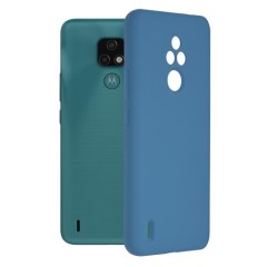 Husa Motorola Moto E7 Arpex Soft Edge Silicone - Albastru Denim