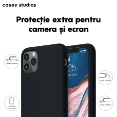 Husa iPhone 11 Pro Casey Studios Premium Soft Silicone - Midnight Blue Midnight Blue
