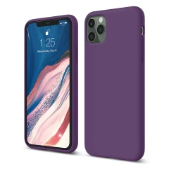 Husa iPhone 11 Pro Casey Studios Premium Soft Silicone - Gray Light Purple 